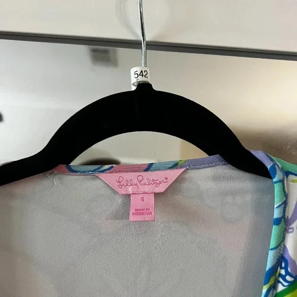 Lilly Pulitzer Bellina Maxi Wrap Dress Size Small Color Blue White - Picture 4 of 5